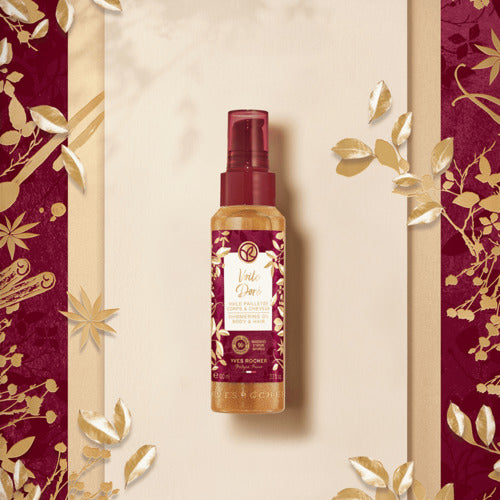 YVES ROCHER – Huile Pailletée Corps & Cheveux Voile Doré