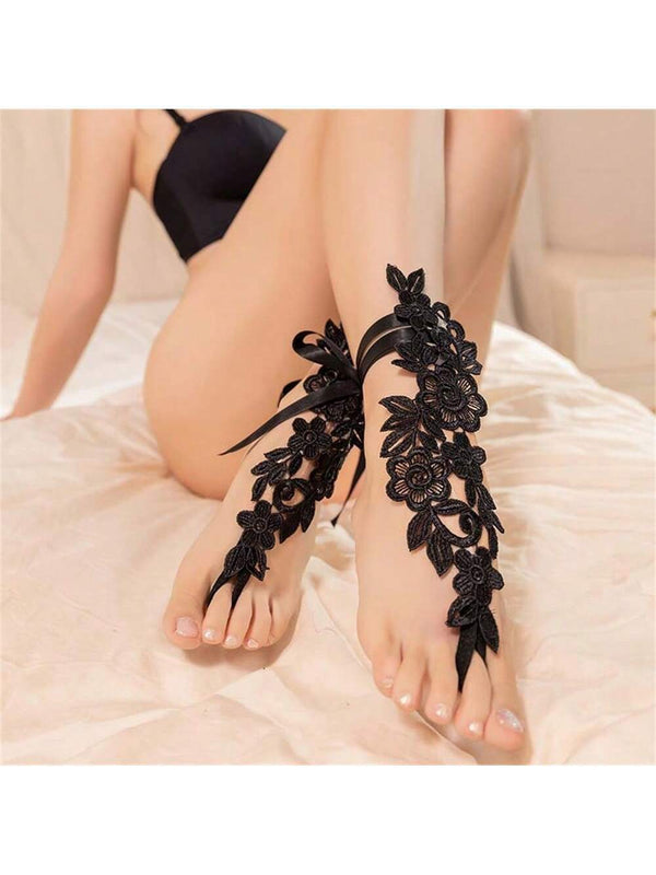 Anneaux de Pied en Dentelle Ajourée pour Femme