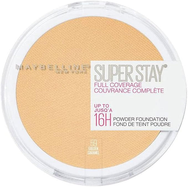 Maybelline New York – SuperStay 16H Fond de Teint Poudre  Teinte : 59 Gold Caramel – Format 1 unité