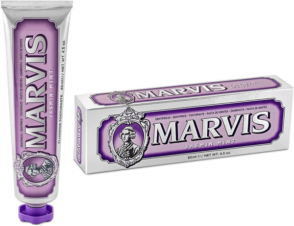 Marvis Menthe-Jasmin – Dentifrice Aromatisé 85 ml | Fraîcheur Durable & Gencives Saines