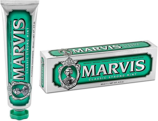 Marvis Classic Strong Mint – Dentifrice à la Menthe Forte 85 ml | Fraîcheur Intense & Soin Quotidien