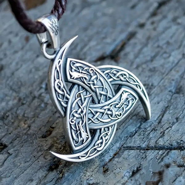 Collier Pendentif Viking Nordique Vintage  Talisman Légendaire Nœud – Bijou Homme