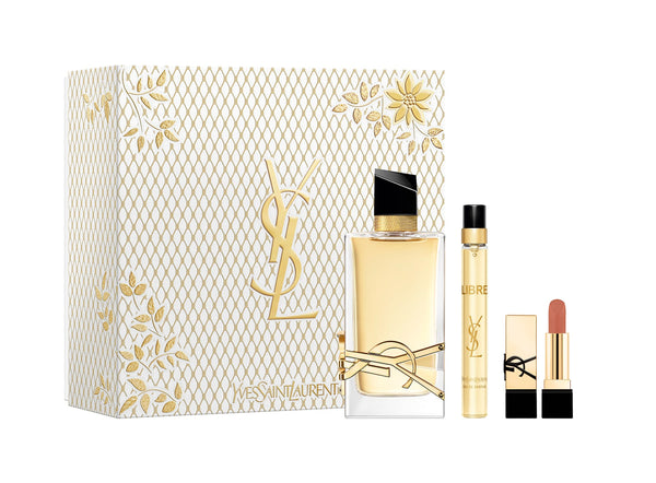 Coffret Cadeau YSL Libre  – Eau de Parfum 90 ml + Vaporisateur de Voyage + Mini Rouge à Lèvres
